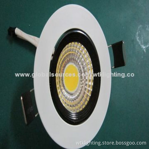LED 5W COB Downlight, Non-dimmable or Dimmable, 110lm/W Luminous Efficacy with CE Mark